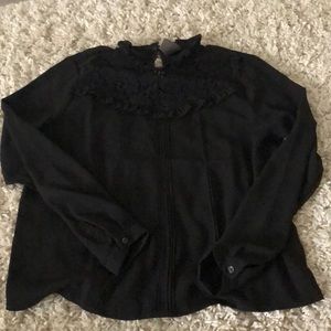 Black lace blouse